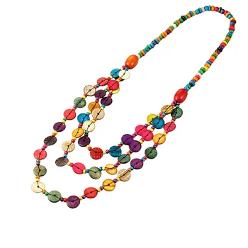 Wholesale Nature Coconut Shell Necklace Wholesale Multicolor Blue Wooden Beaded Strand Handmade Knitted Women Bohemian Jewelry
Wholesale Nature Coconut Shell Necklace Wholesale Multicolor Blue Wooden Beaded Strand Handmade Knitted Women Bohemian Jewelry