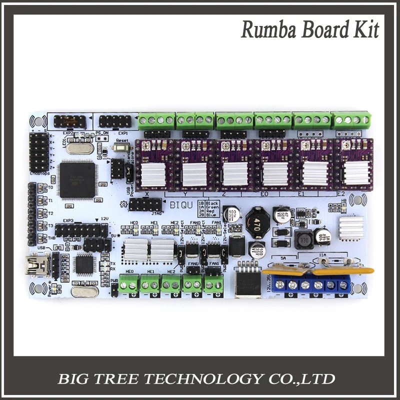 Free Shipping 3D Printer Start Kits Mother Board BIQU Rumba Board With 6pcs Drv8825 Stepper Driver 6pcs Heatsink
Free Shipping 3D Printer Start Kits Mother Board BIQU Rumba Board With 6pcs Drv8825 Stepper Driver 6pcs Heatsink