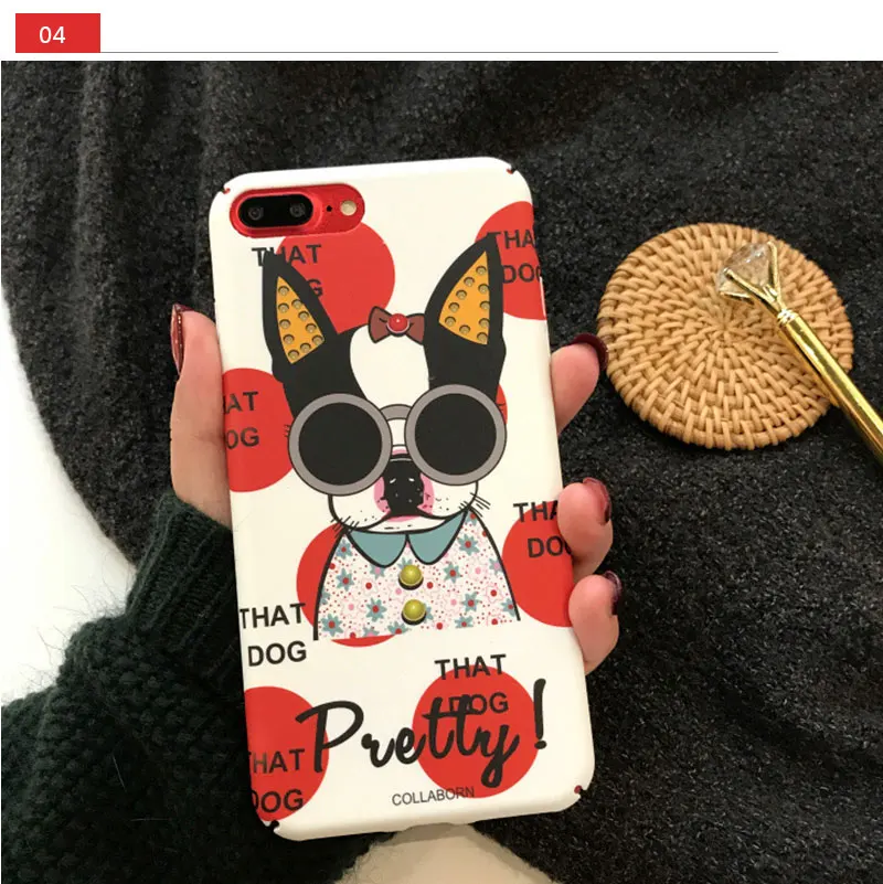 Hard Dog Case For iPhone 8 8plus 7 7 Plus Cases Clear Phone Case For iphone 6 s 6s Plus X XS 10 Phone Cases Cover Coque Capinha (17)