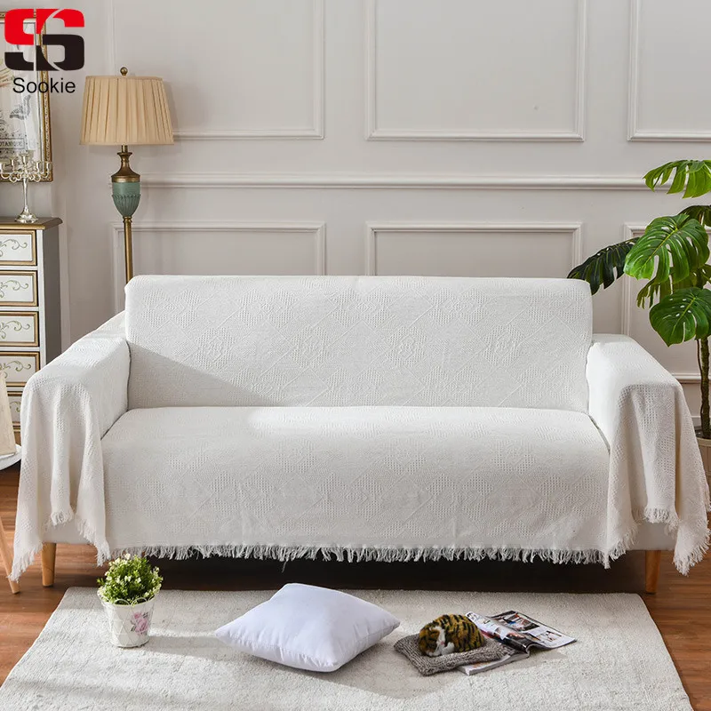 Sookie Europe Jacquard Sofa Cover Solid White Slipcover for 1/2/3-seat Sofa Furniture Protector Funda Sofa Towel Nice Tassels
Sookie Europe Jacquard Sofa Cover Solid White Slipcover for 1/2/3-seat Sofa Furniture Protector Funda Sofa Towel Nice Tassels