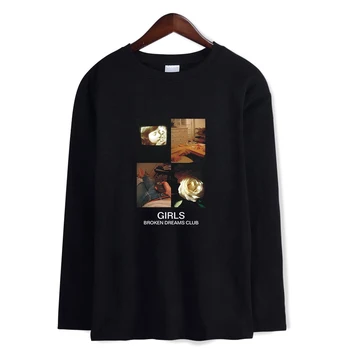 Autumn T-shirt women's / men's clothing long-sleeved casual fan hip hop T-shirt printing figure shirt Easy to match
Autumn T-shirt women's / men's clothing long-sleeved casual fan hip hop T-shirt printing figure shirt Easy to match