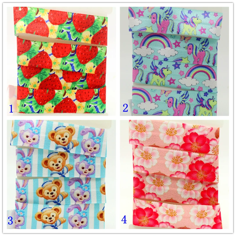 1'' Free shipping Fold Elastic FOE strawberry unicorn bear flower printed headband headwear diy decoration wholesale 25mm D554
1'' Free shipping Fold Elastic FOE strawberry unicorn bear flower printed headband headwear diy decoration wholesale 25mm D554