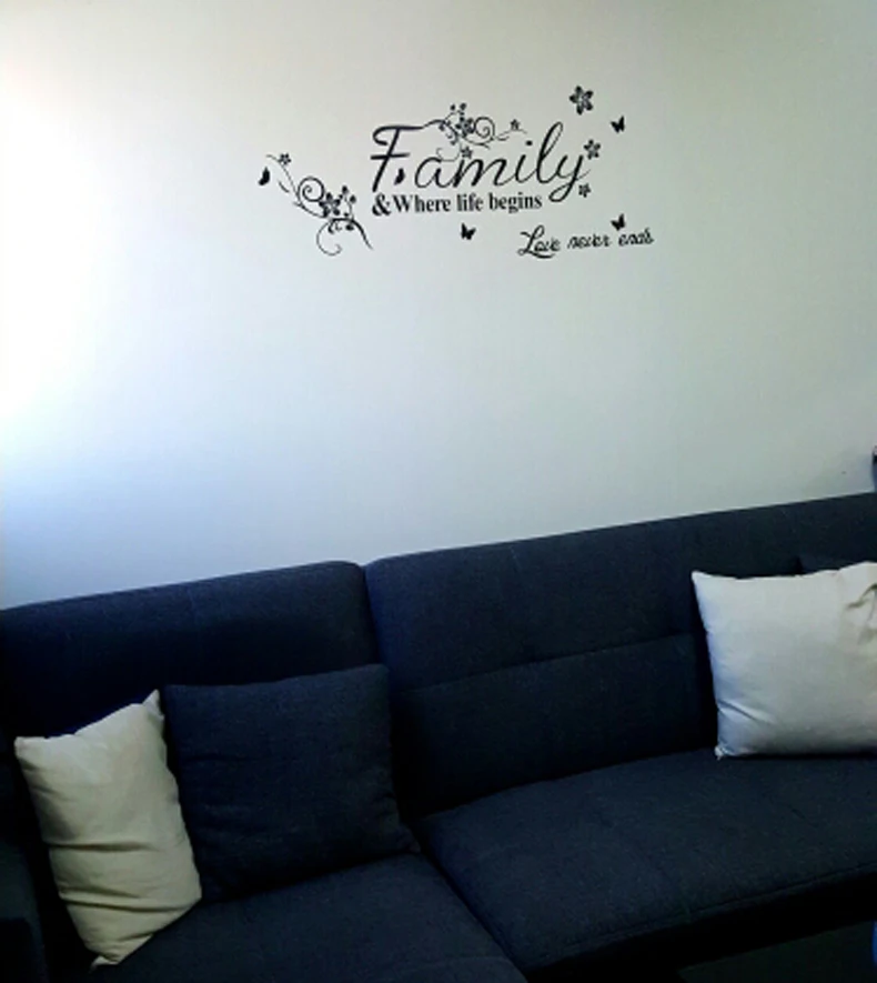 Love Family Where Life Begins Love Never Ends Removable Wall Stickers Parlor background Vinyl Art Bedroom Home Decor Mural Decal Love Family Where Life Begins Love Never Ends Removable Wall Stickers Parlor background Vinyl Art Bedroom Home Decor Mural Decal