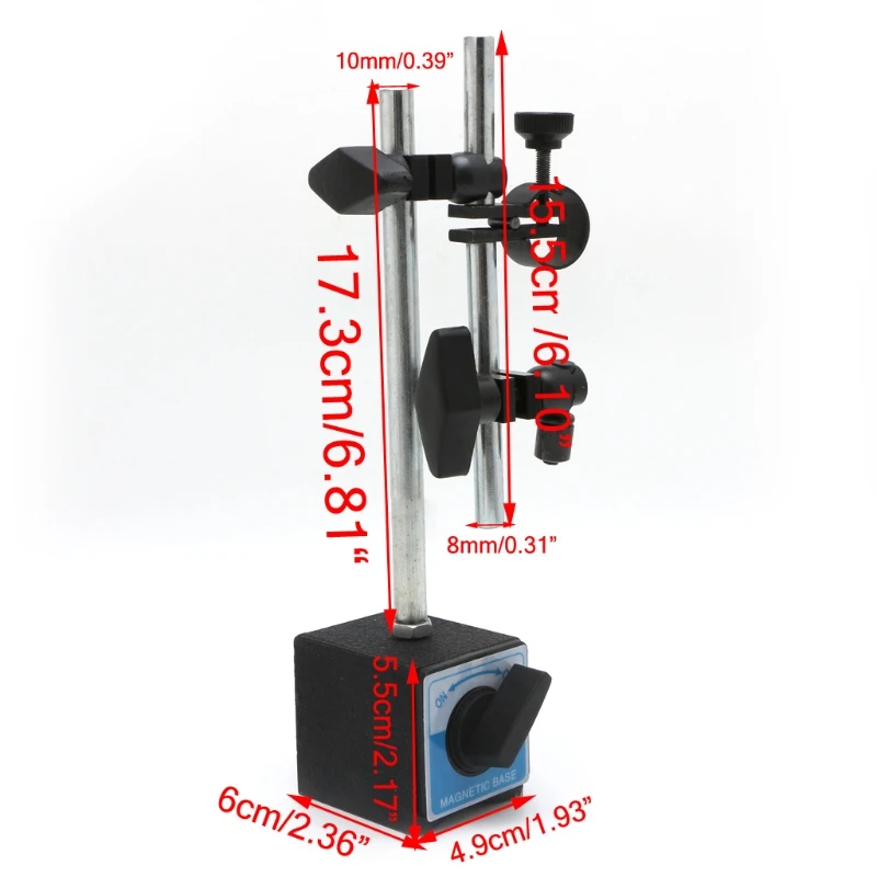 1 PC Magnetic Base Holder With Double Adjustable Pole For Dial Indicator Test Gauge
1 PC Magnetic Base Holder With Double Adjustable Pole For Dial Indicator Test Gauge
