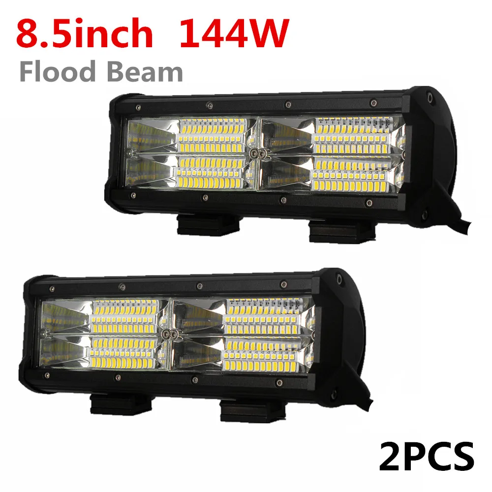 NEW 8.5 inch 144W flood beam 2 pieces 4x4 auto car high quality light bar 12v offroad tractor car truck LED work light
NEW 8.5 inch 144W flood beam 2 pieces 4x4 auto car high quality light bar 12v offroad tractor car truck LED work light