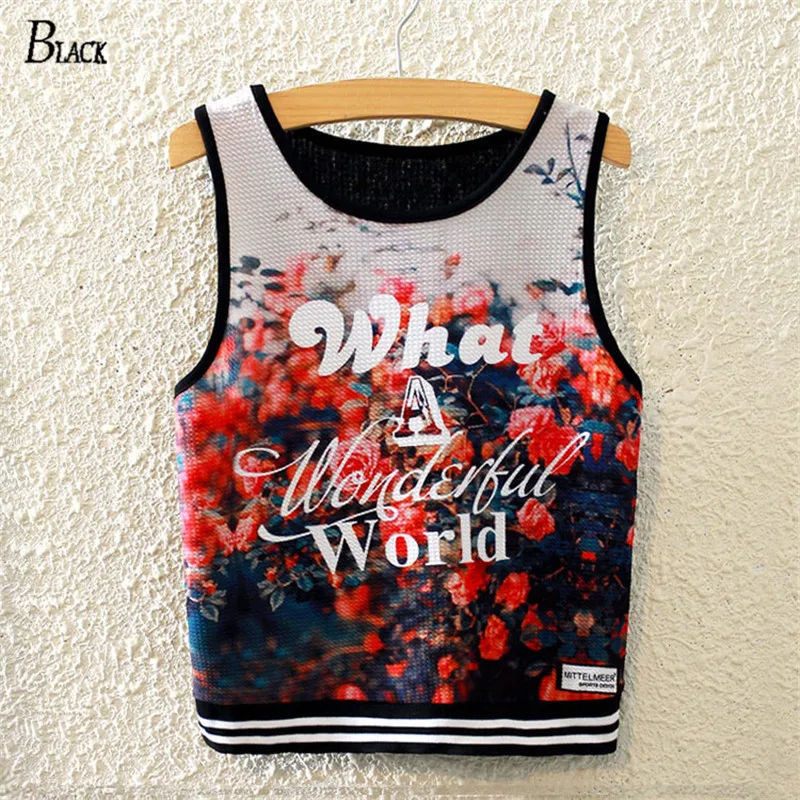 Black Brand 2019 Women Crop Top New Fashion Tank Top Fitness Crops Letter Red Flowers Casual O-necked High-quality Clothing
Black Brand 2019 Women Crop Top New Fashion Tank Top Fitness Crops Letter Red Flowers Casual O-necked High-quality Clothing