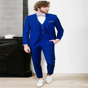 Office formal suit royal blue lapel suit, custom office formal suit wedding dress 3 piece set (coat + pants + jacket)
Office formal suit royal blue lapel suit, custom office formal suit wedding dress 3 piece set (coat + pants + jacket)