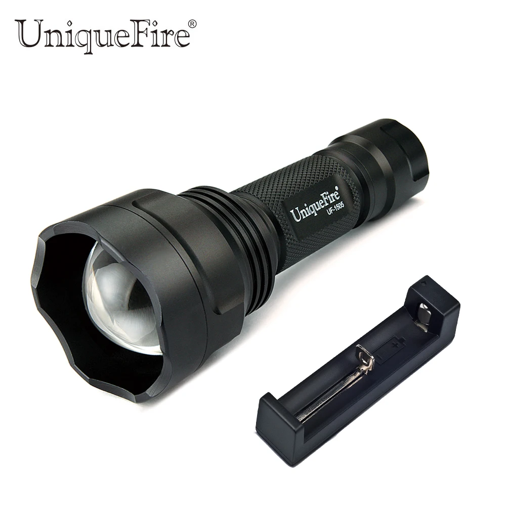 UniqueFire тактический светодиодный фонарь UF-1505 XRE перезаряжаемый фонарик