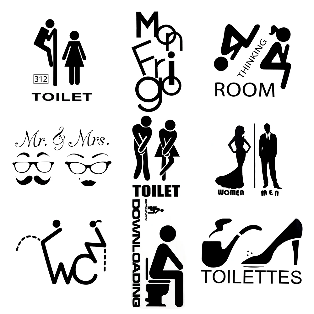 9 Styles Waterproof Bathroom Home Art Door Decor Wall Sticker Vinyl Poster Toilet Decals Vinyl Wall Decals for Door Toilet Wall
9 Styles Waterproof Bathroom Home Art Door Decor Wall Sticker Vinyl Poster Toilet Decals Vinyl Wall Decals for Door Toilet Wall