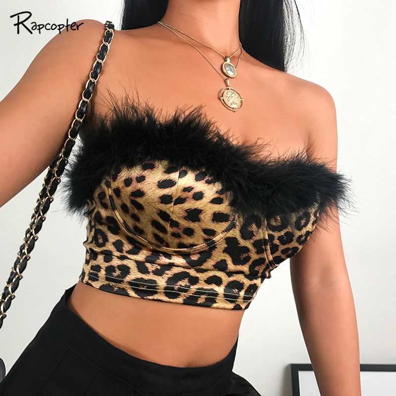 Rapcopter Women Leopard Feathers Short Crop Tops Sexy Female Summer 2019 Fashion Crop Top Streetwear Sleeveless Casual Pop Tops
Rapcopter Women Leopard Feathers Short Crop Tops Sexy Female Summer 2019 Fashion Crop Top Streetwear Sleeveless Casual Pop Tops