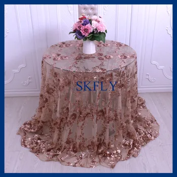 CL006B New pattern 2017 wedding gorgeous fancy rose gold embroidery sequin wedding table cloths
CL006B New pattern 2017 wedding gorgeous fancy rose gold embroidery sequin wedding table cloths