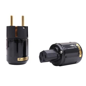 P029E+C029 Schuko power plug Hifi Power Plug High Quality Gold plated One Pair Eu Power Connector + IEC female connector
P029E+C029 Schuko power plug Hifi Power Plug High Quality Gold plated One Pair Eu Power Connector + IEC female connector