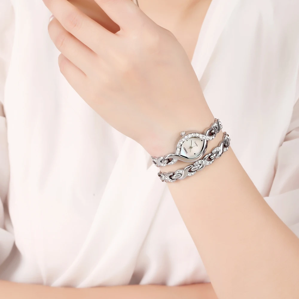Time100 Elegance Women Bracelet Watches Quartz-Watch Waterproof Jewelry Silver Alloy Shell Small Dial Female Wrist Watches Gift
Time100 Elegance Women Bracelet Watches Quartz-Watch Waterproof Jewelry Silver Alloy Shell Small Dial Female Wrist Watches Gift