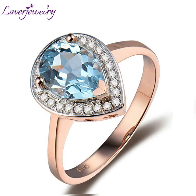 LOVERJEWELRY Lady Topaz Ring Jewelry Vintage Pear 7x9mm 14Kt Rose Gold Natural Diamond Topaz Party Wedding Rings For Women
LOVERJEWELRY Lady Topaz Ring Jewelry Vintage Pear 7x9mm 14Kt Rose Gold Natural Diamond Topaz Party Wedding Rings For Women