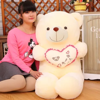 100cm Bear holding heart big teddy bear plush toys Stuffed animal dolls kids toys high quality Girls birthday gift
100cm Bear holding heart big teddy bear plush toys Stuffed animal dolls kids toys high quality Girls birthday gift