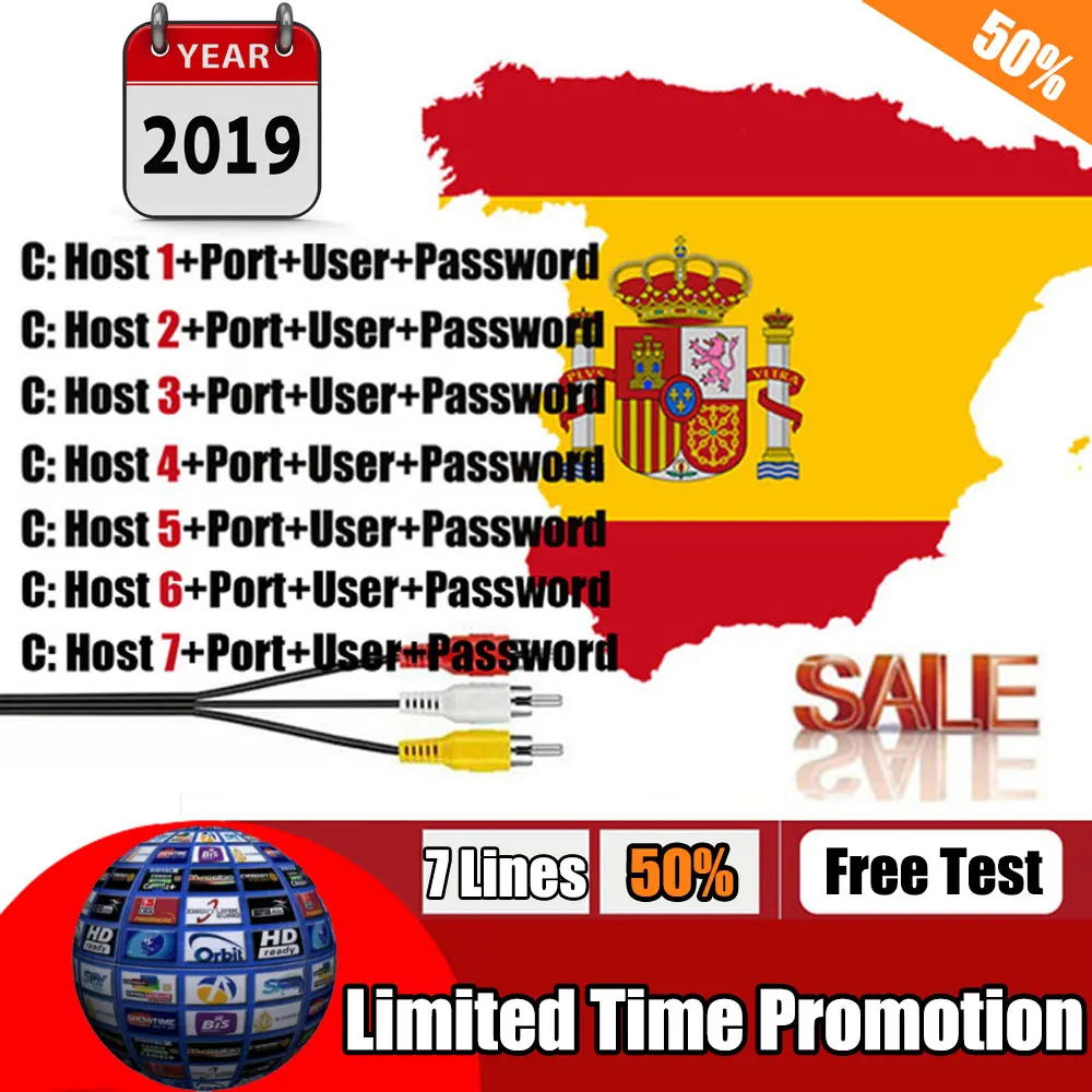 7 lines Cline For 1 Year European Portugal Spain Italy HD Server For Freesat GTmedia V7S HD Nova DVB S2 Receiver
7 lines Cline For 1 Year European Portugal Spain Italy HD Server For Freesat GTmedia V7S HD Nova DVB S2 Receiver