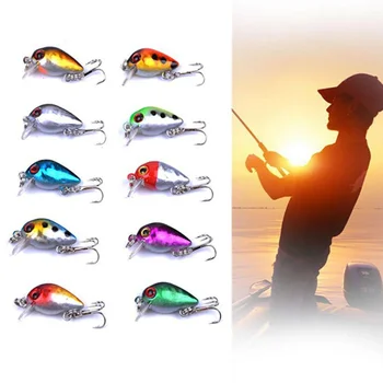 Mini type Fishing Lures Set 10pcs/lot Kinds Of Minnow Trout Fly Baits Sea Fishing Tackle Bass Treble Hook 10 Colors 3cm 1.5g
Mini type Fishing Lures Set 10pcs/lot Kinds Of Minnow Trout Fly Baits Sea Fishing Tackle Bass Treble Hook 10 Colors 3cm 1.5g