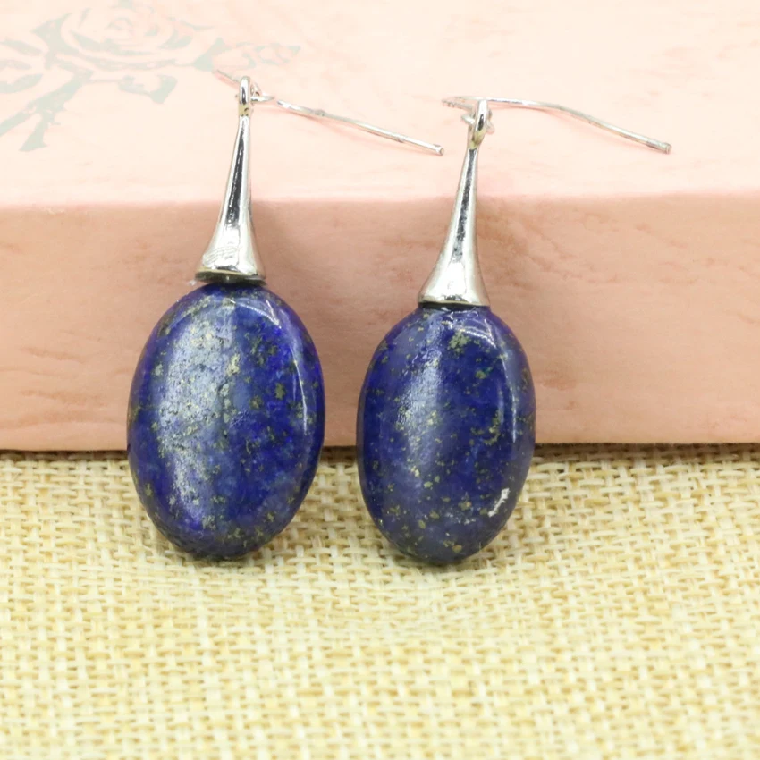 Natural lapis lazuli stone oval shape 15*20mm dangle long earrings for women eardrop wholesale price elegant diy jewelry B3145
Natural lapis lazuli stone oval shape 15*20mm dangle long earrings for women eardrop wholesale price elegant diy jewelry B3145