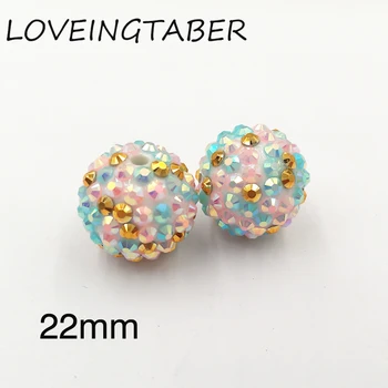 Newest ! 22mm 100pcs/lot Light Pink/Light Blue/Gold Mixed Resin Rhinestone Beads,Chunky Beads For Kids Jewelry Making
Newest ! 22mm 100pcs/lot Light Pink/Light Blue/Gold Mixed Resin Rhinestone Beads,Chunky Beads For Kids Jewelry Making