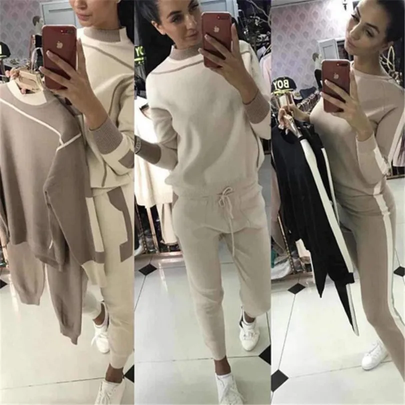 2019 Casual Jumper Promotion Acetate Acrylic Full Poncho Sweater Women Suits New Knit Suit Hit Color Trousers Two-piece Female
2019 Casual Jumper Promotion Acetate Acrylic Full Poncho Sweater Women Suits New Knit Suit Hit Color Trousers Two-piece Female