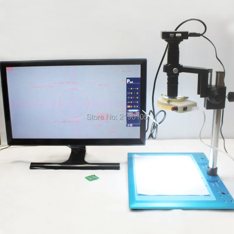 300*400mm Precision Trim Base+HDMI VGA Dual Output Industrial Microscope Measurement Camera+ 200X Fine-tuning Lens Bracket+LED 
300*400mm Precision Trim Base+HDMI VGA Dual Output Industrial Microscope Measurement Camera+ 200X Fine-tuning Lens Bracket+LED