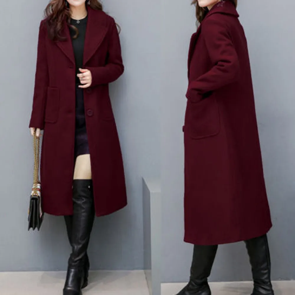 Spring Autumn Winter New Women's Casual Wool Turn-down Collar Outwear Jacket Oversize Long Coat Wool Coat Cashmere Outerwear j22
Spring Autumn Winter New Women's Casual Wool Turn-down Collar Outwear Jacket Oversize Long Coat Wool Coat Cashmere Outerwear j22
