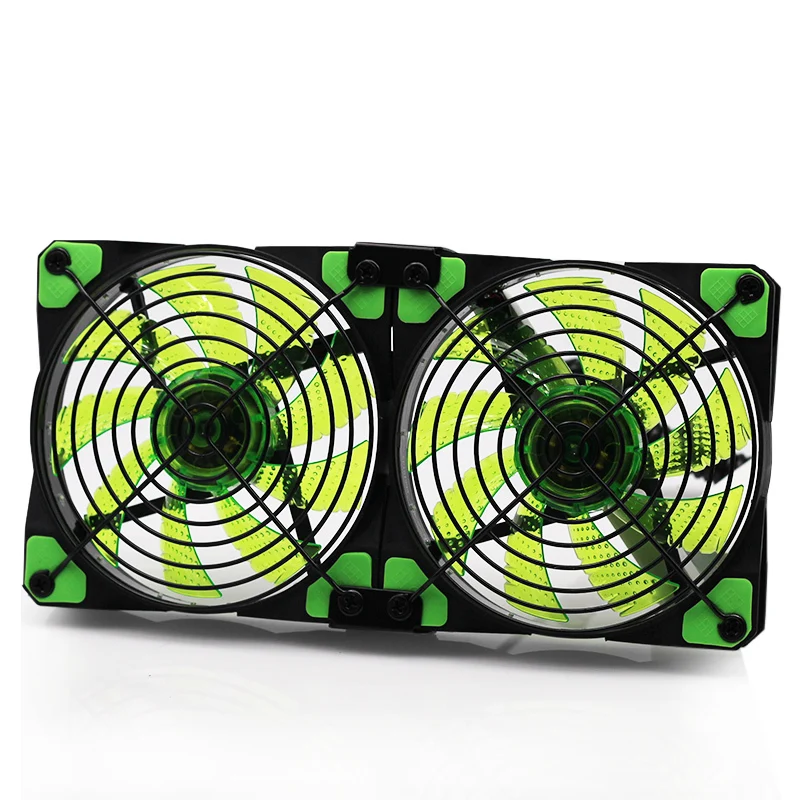 DC 12V 12*12*2.5CM high speed colorful LED cooling fan dual fan / three fan combination electric motorcycle controller radiator
DC 12V 12*12*2.5CM high speed colorful LED cooling fan dual fan / three fan combination electric motorcycle controller radiator