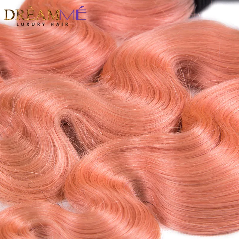 1b pink human hair extension (11)