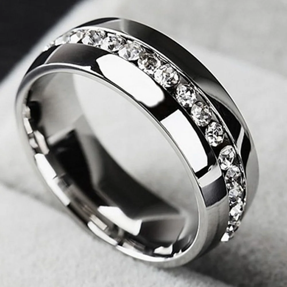 1 Piece New Single Row Zircon Ring Stainless Steel Finger Rings Women Fine Jewelry Wholesale Classical
1 Piece New Single Row Zircon Ring Stainless Steel Finger Rings Women Fine Jewelry Wholesale Classical