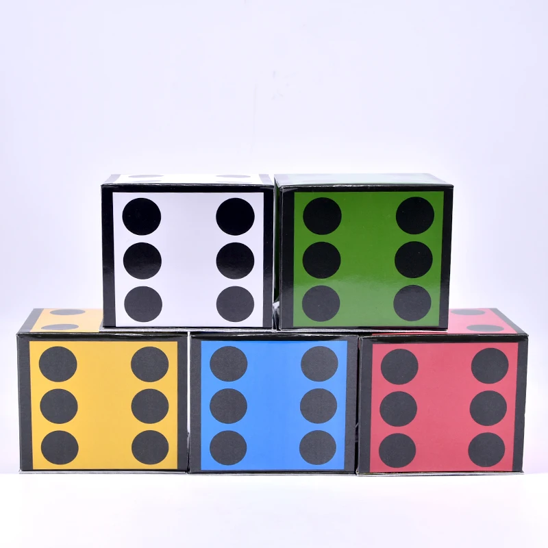 

New Card Dice (5 Dice) Magic Tricks Jumbo Cards To Giant Dice Magia Magician Stage Illusion Gimmick Prop Funny Mentalism