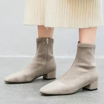 EshtonShero Women Ankle Boots Shoes Woman Med Heels Flock Autumn Pointed Toe Platform Ladies Motorcycle Sock Boots Size 3-12
EshtonShero Women Ankle Boots Shoes Woman Med Heels Flock Autumn Pointed Toe Platform Ladies Motorcycle Sock Boots Size 3-12