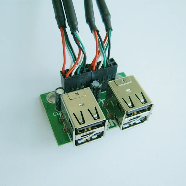 High Quality! 4 port USB 2.0 moudule with onboard USB cable and aluminum bracket 
High Quality! 4 port USB 2.0 moudule with onboard USB cable and aluminum bracket