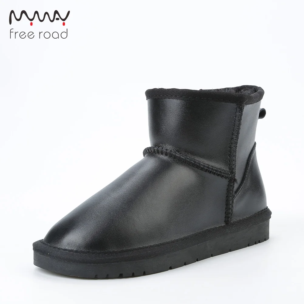 Ankle Boots Waterproof Cow Leather Short Winter Snow Boots For Women Casual Winter Ankle Shoes No-slip Sole Black
Ankle Boots Waterproof Cow Leather Short Winter Snow Boots For Women Casual Winter Ankle Shoes No-slip Sole Black