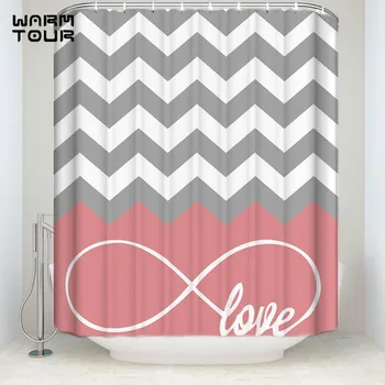Bath Shower Curtains Pink Infinity Love Grey And White Zigzag Chevron Pattern Mildew-resistant Bathroom Decor Sets 72" x 78"
Bath Shower Curtains Pink Infinity Love Grey And White Zigzag Chevron Pattern Mildew-resistant Bathroom Decor Sets 72" x 78"