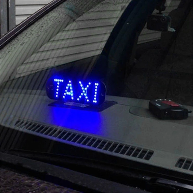 Newest 12V Auto Inside Windscreen Roof Top 45LED Taxi Cab Sign Light Lamp Blue
