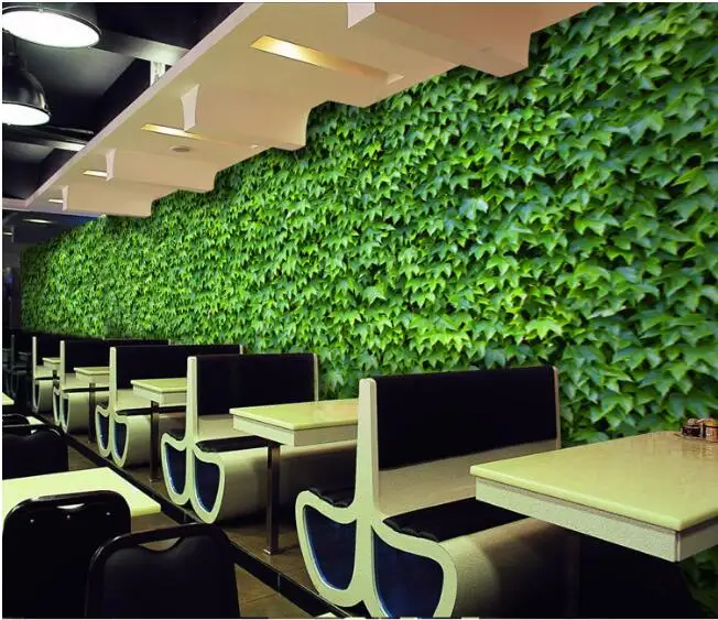 

Green Leaf Leaves Large Murals Photo Mural 3D Custom Any Size Wallpapers Living Room Office Restaurant TV Backside 3D Murals