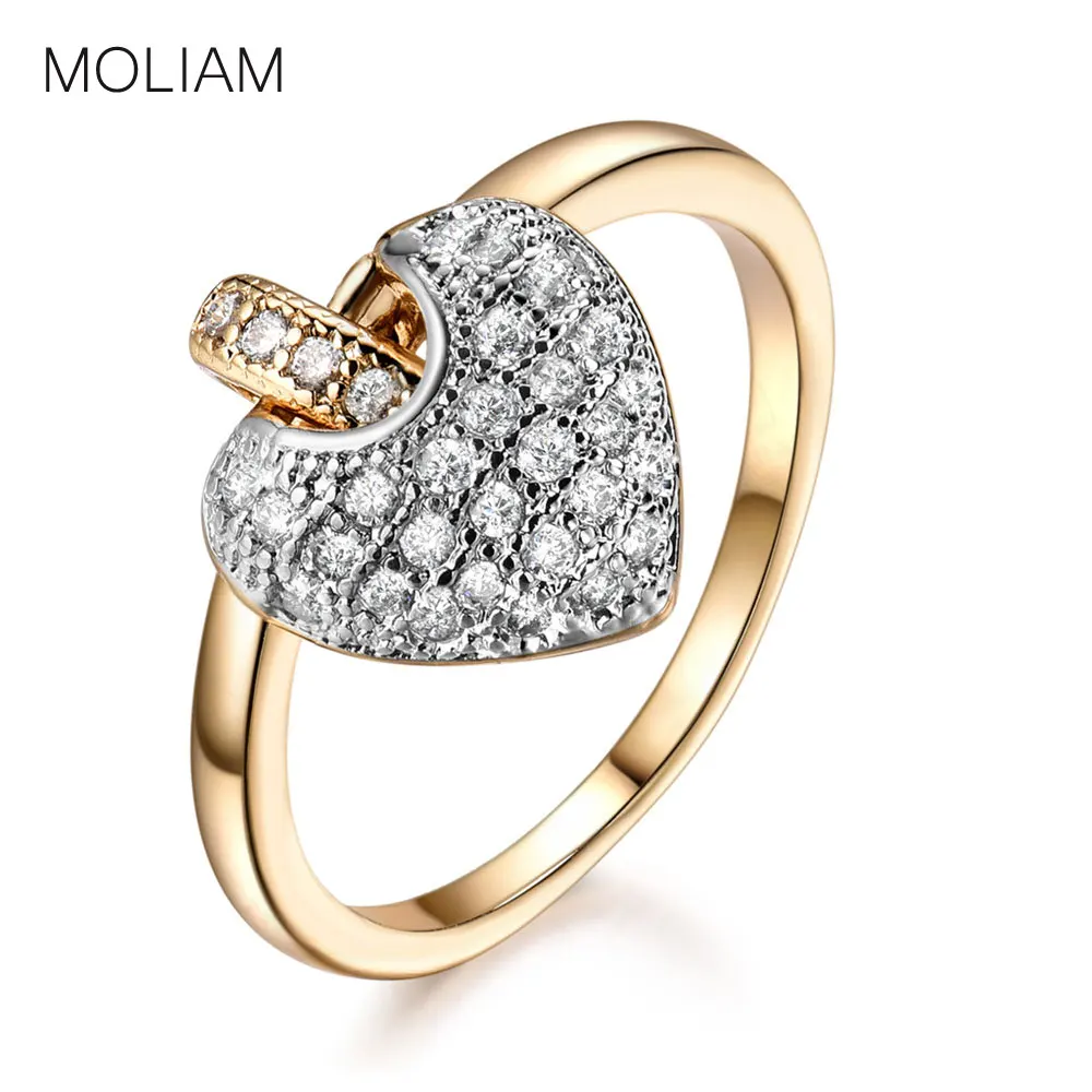 MOLIAM Promise Love Ring For Women Ladies Gold-Color Heart Cubic Zirconia Engagement Bague Jewelry Valentine's Day Gift MLR600
MOLIAM Promise Love Ring For Women Ladies Gold-Color Heart Cubic Zirconia Engagement Bague Jewelry Valentine's Day Gift MLR600