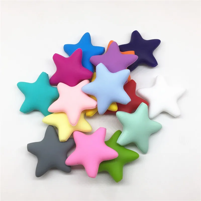 20pcs BPA Free Loose Silicone Star Chewing Teething Beads For DIY Mom wearing Baby Pacifier Teethers Necklaces Bracelet Jewelry
20pcs BPA Free Loose Silicone Star Chewing Teething Beads For DIY Mom wearing Baby Pacifier Teethers Necklaces Bracelet Jewelry