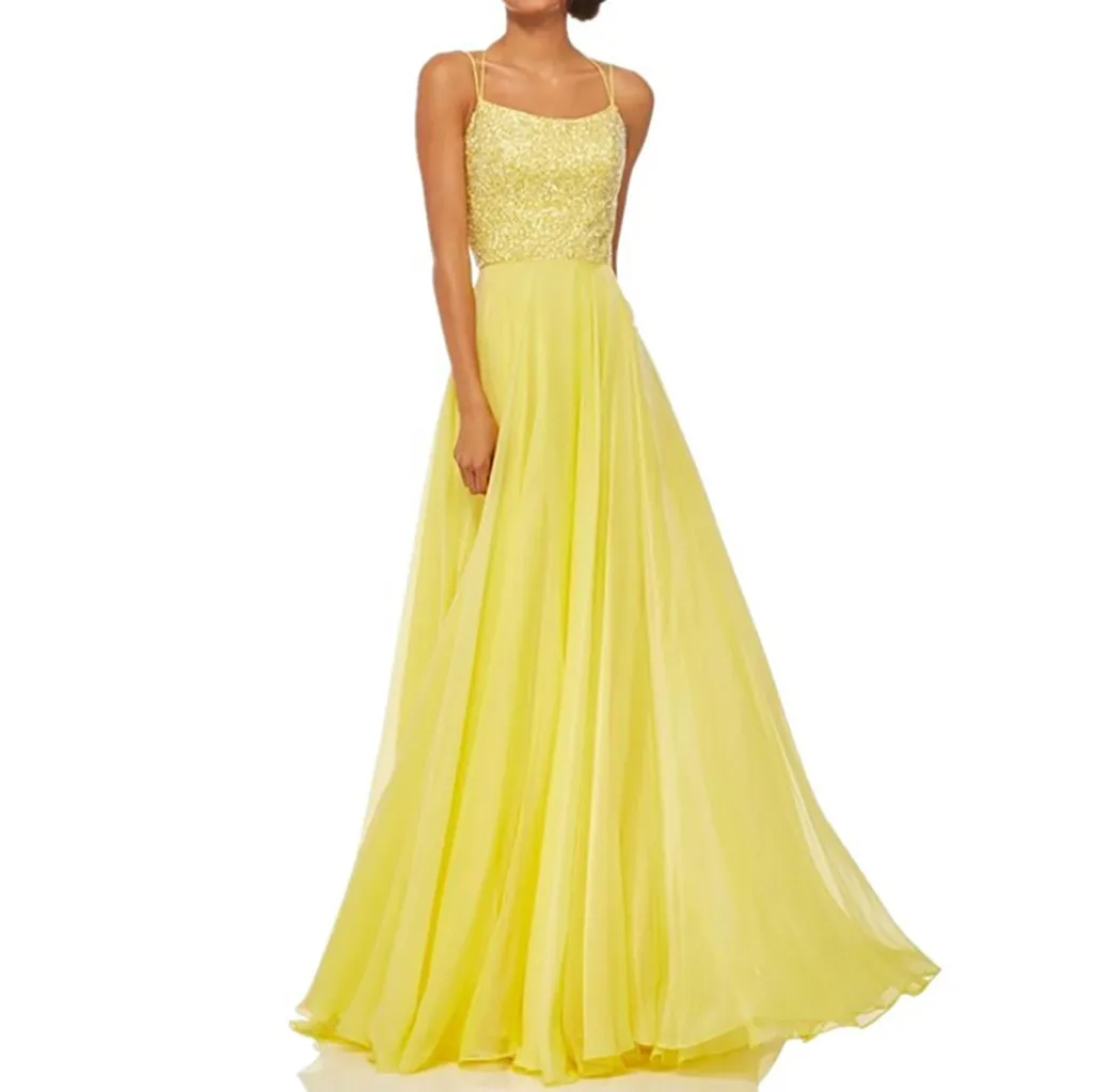 SAGACE 2019 new Dress Women's Sexy Halter Strap Dress Chiffon Sleeveless fashion Solid color Long Sequin Sexy Party Dress Summer
SAGACE 2019 new Dress Women's Sexy Halter Strap Dress Chiffon Sleeveless fashion Solid color Long Sequin Sexy Party Dress Summer