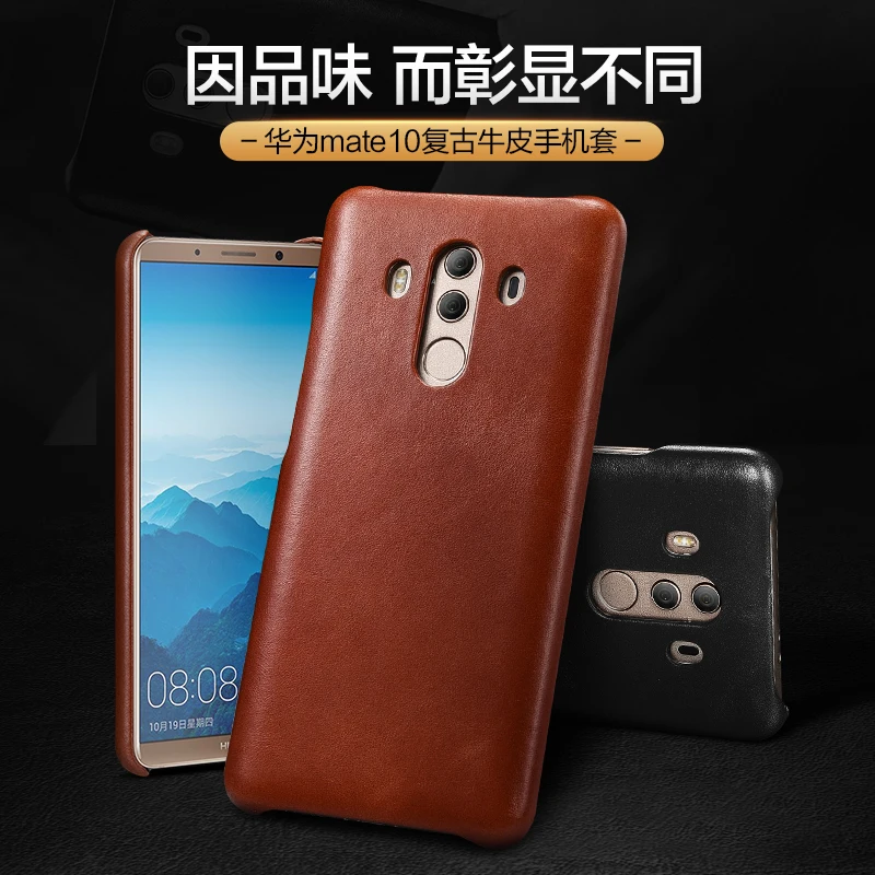 Фирменная задняя крышка XOOMZ для Huawei Mate 10 из натуральной воловьей кожи с