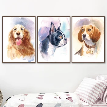 Watercolor Dog Boston Terrier Golden Retriever Wall Art Canvas Painting Nordic Posters And Prints Wall Pictures Kids Room Decor
Watercolor Dog Boston Terrier Golden Retriever Wall Art Canvas Painting Nordic Posters And Prints Wall Pictures Kids Room Decor