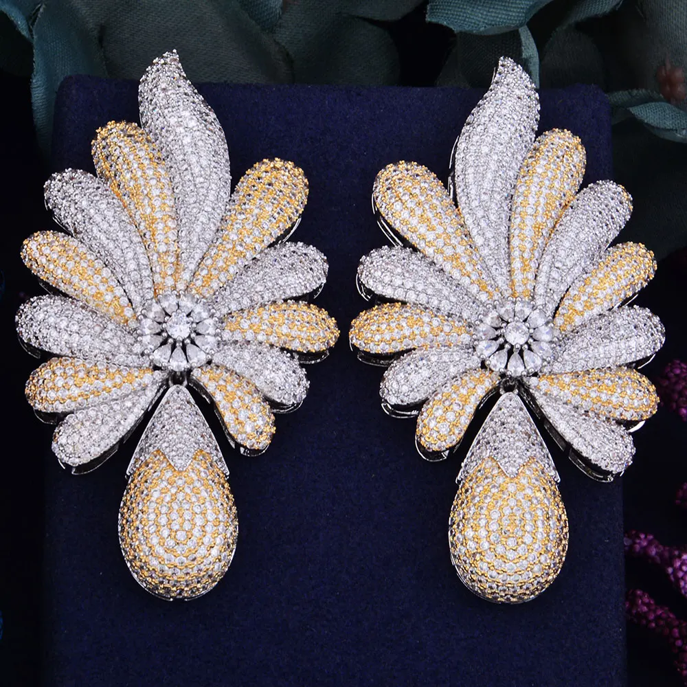 GODKI 71mm Luxury Flower Leaf Full Mirco Cubic Zirconia Setting Naija Wedding Earring Fashion Jewelry
GODKI 71mm Luxury Flower Leaf Full Mirco Cubic Zirconia Setting Naija Wedding Earring Fashion Jewelry