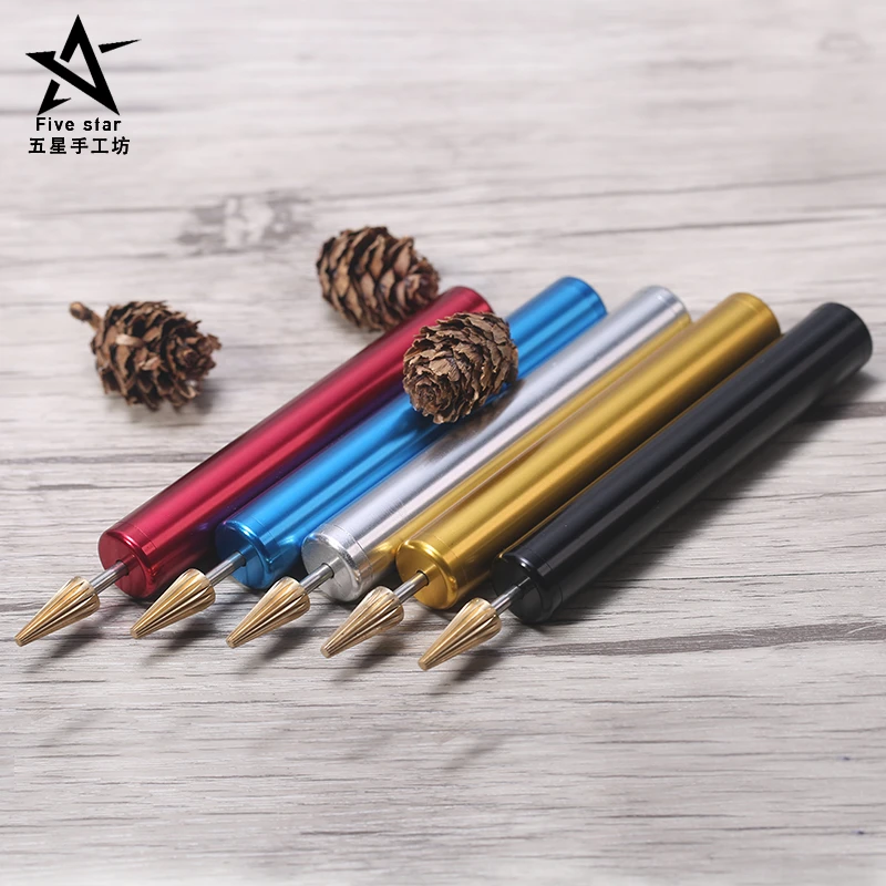 Image The Edge Edge Artifact DIY Pen Oil Tanning Leather Leather Processing Copper Metal Color Edge