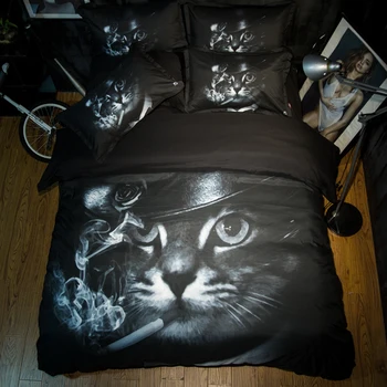 Dark night Gentle Cats 3/4pcs Bedding Set Bed flat Sheet Duvet Cover 3D printed vivid animal single Queen king Suitable adult
Dark night Gentle Cats 3/4pcs Bedding Set Bed flat Sheet Duvet Cover 3D printed vivid animal single Queen king Suitable adult