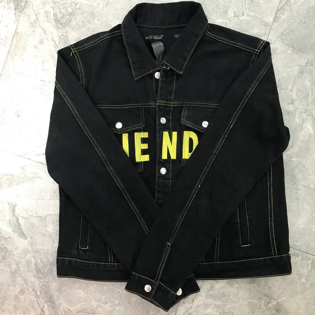 vlone black jean jacket
