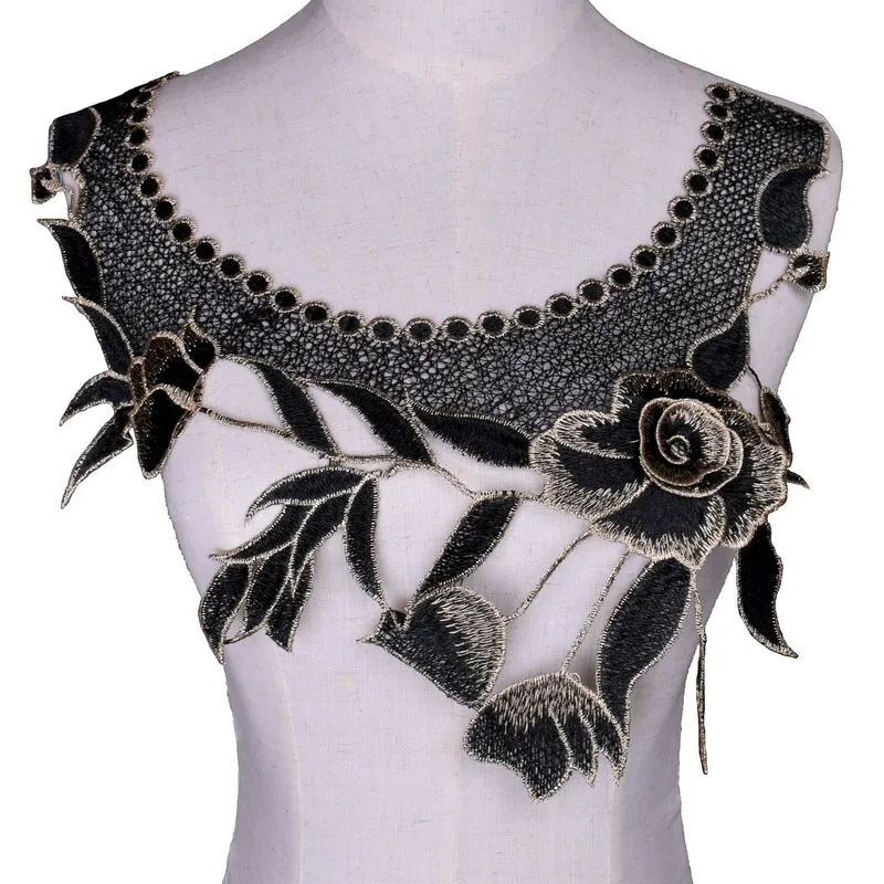Craft Gold Black Sequin Embroidery Lace Patches Decorated Neckline Collar Applique Sewing Accessories Scrapbooking NL109
Craft Gold Black Sequin Embroidery Lace Patches Decorated Neckline Collar Applique Sewing Accessories Scrapbooking NL109