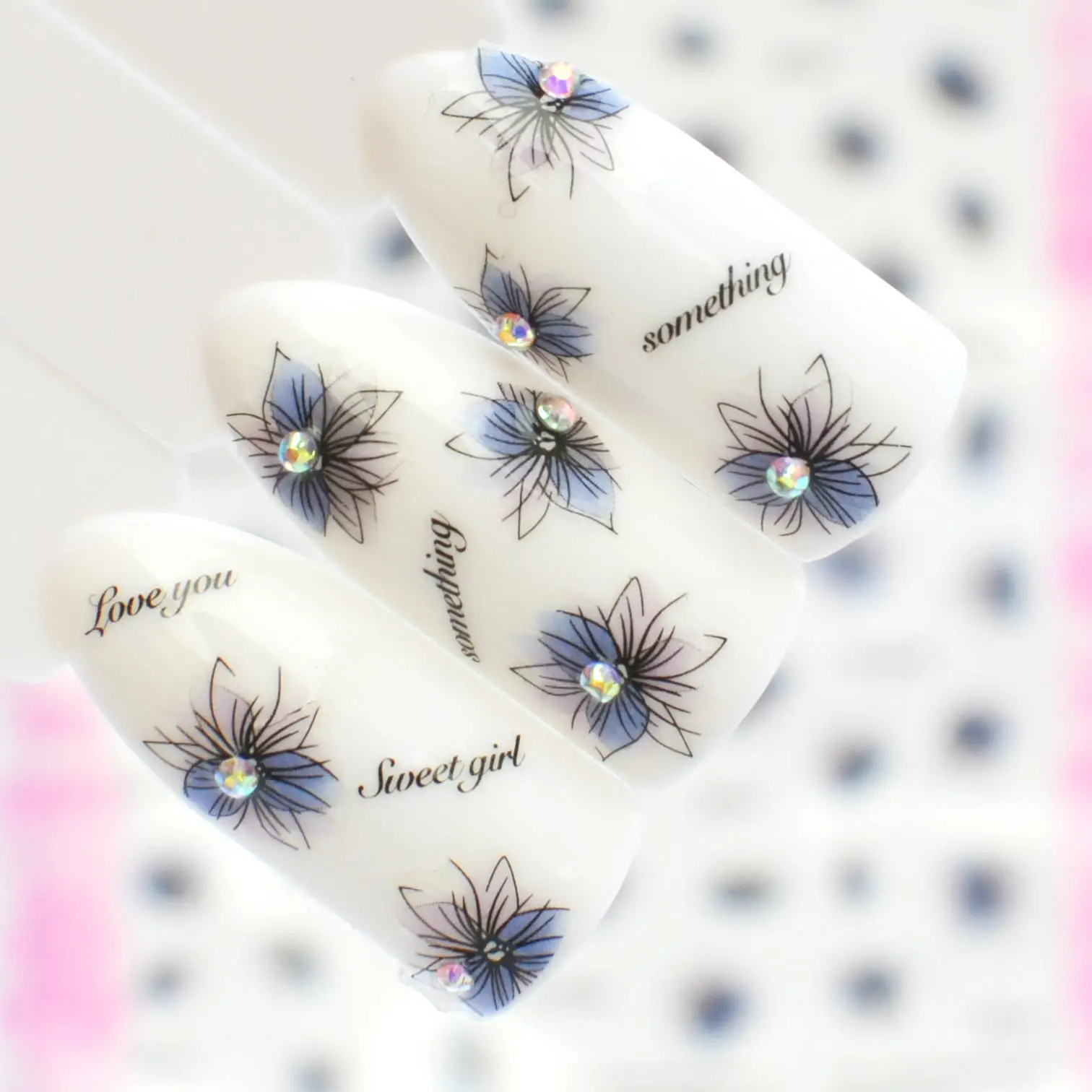 FWC 1 Sheet With Diamond Flowers 3D Sticker Nail Art Stickers Decals DIY Beauty Creative Nail Decorations
FWC 1 Sheet With Diamond Flowers 3D Sticker Nail Art Stickers Decals DIY Beauty Creative Nail Decorations