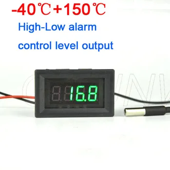 DC 12V 24V green LED -40c - +150c Digital Thermometer Meter High-Low temp Alarm temperature controller for Car/Water/Air level
DC 12V 24V green LED -40c - +150c Digital Thermometer Meter High-Low temp Alarm temperature controller for Car/Water/Air level