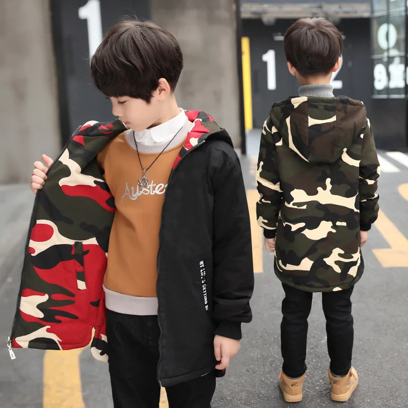 Camouflage Double-sided wearable Jacket Boys Spring Autumn Fashion Teenager Children Hooded Trench Jacket Coat For 4-12Years
Camouflage Double-sided wearable Jacket Boys Spring Autumn Fashion Teenager Children Hooded Trench Jacket Coat For 4-12Years
