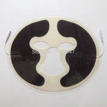 DHL Freeshipping 100pcs/lot Tens Machine Electrode Mask/Face Pads with cable for full body massager pulse therapy machine